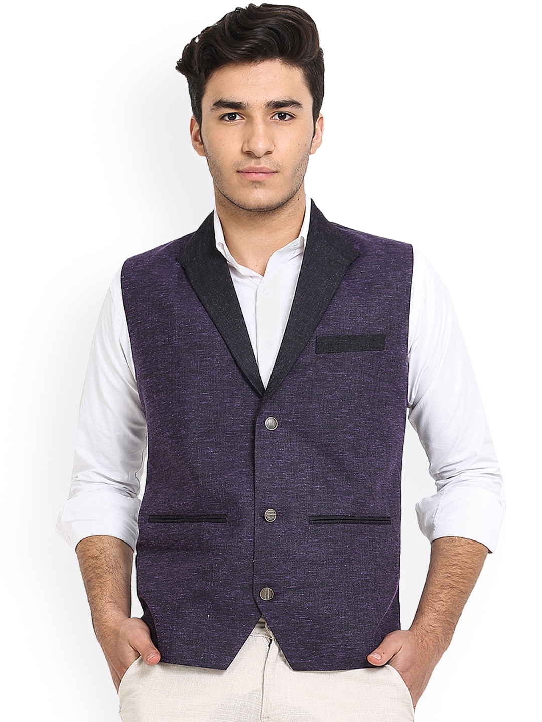 

Shaftesbury London Purple Waistcoat