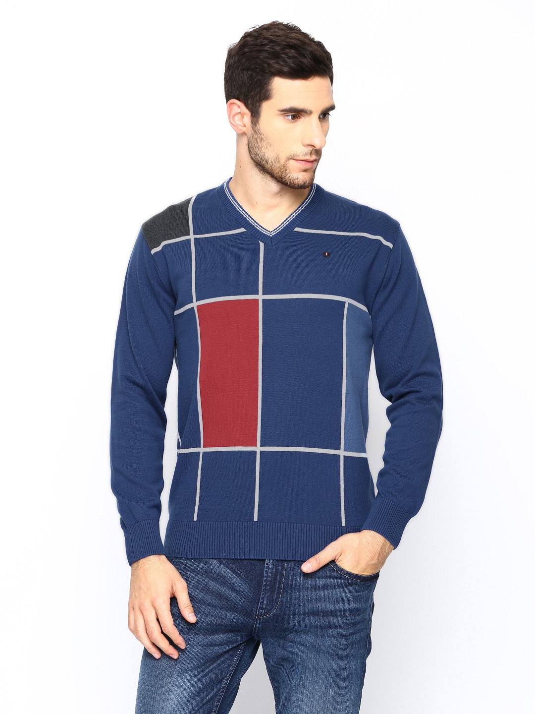 

98 Degree North Men Blue Sweater