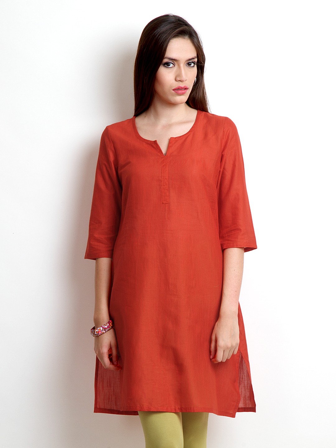 

Aurelia Women Rust Orange Kurta