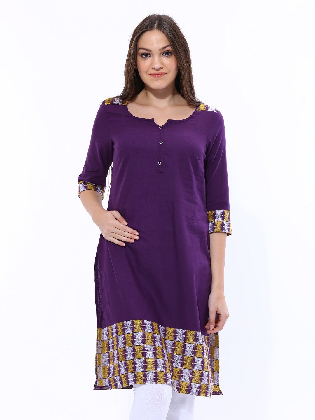 

Aurelia Women Purple Kurta