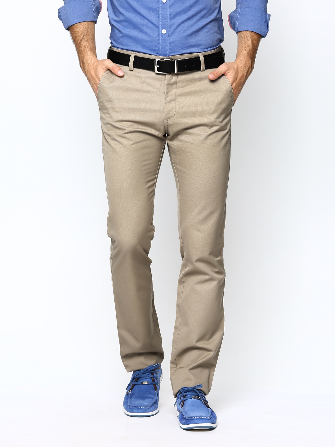 

Allen Solly Men Khaki Custom Slim Fit Chino Trousers
