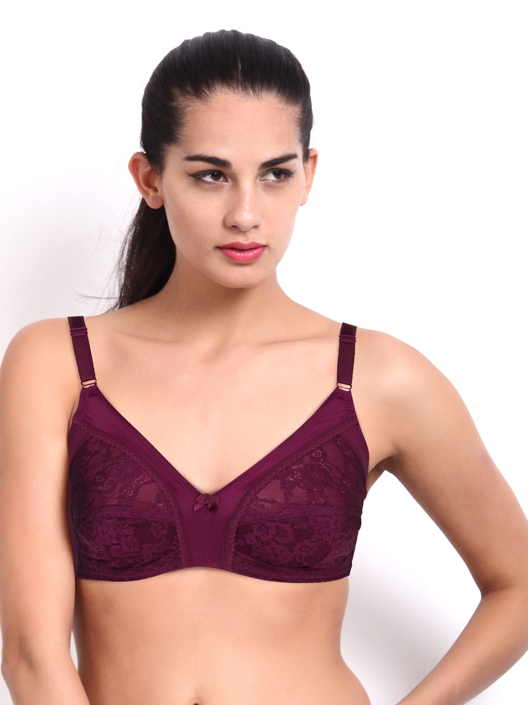 

Amante Purple Full-Coverage Lace Bra BFOM17