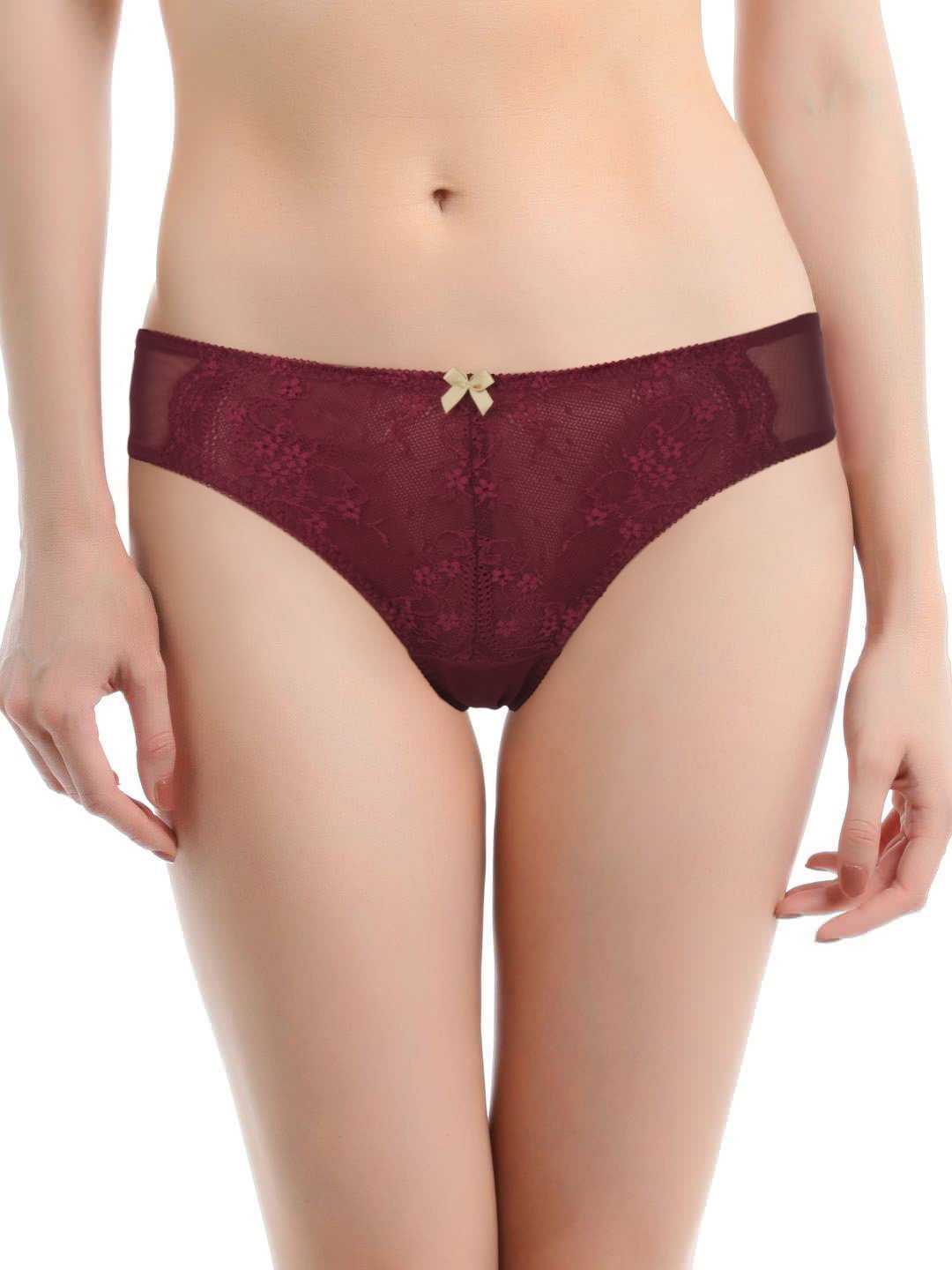 

Amante Women Maroon Lace Briefs PGVA01