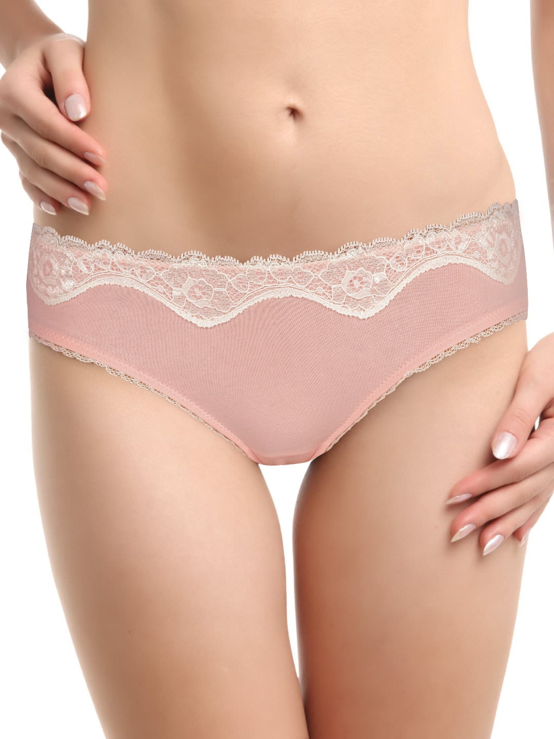 

Amante Women Pink Lace Bikini Briefs PCFP04