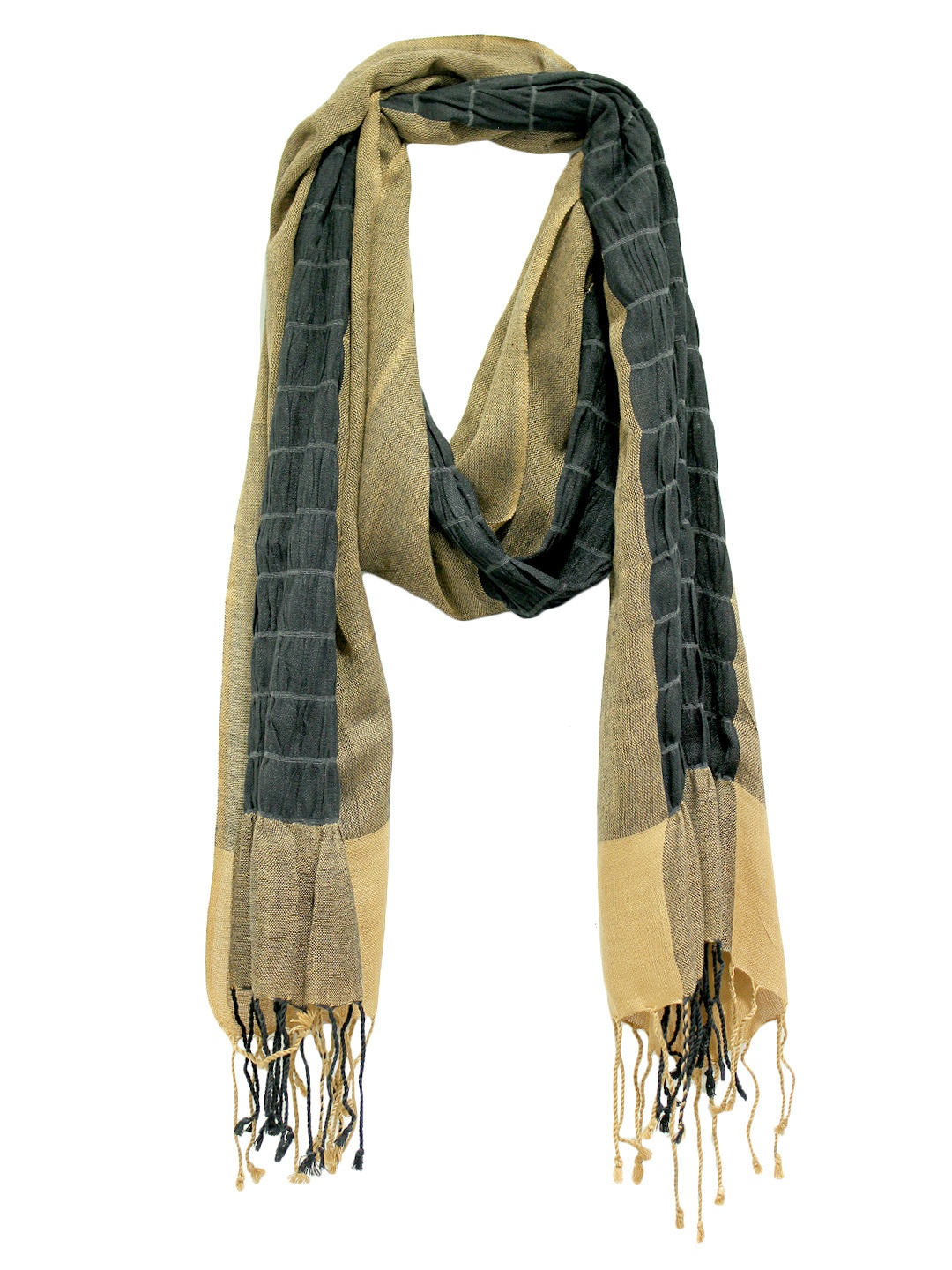 

Anekaant Brown & Black Stole
