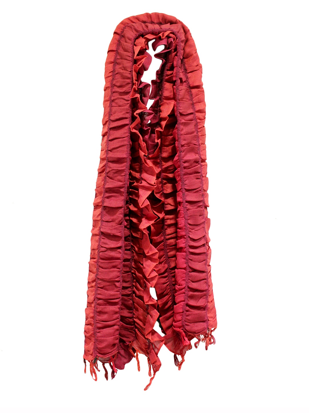

Anekaant Red Striped Stole