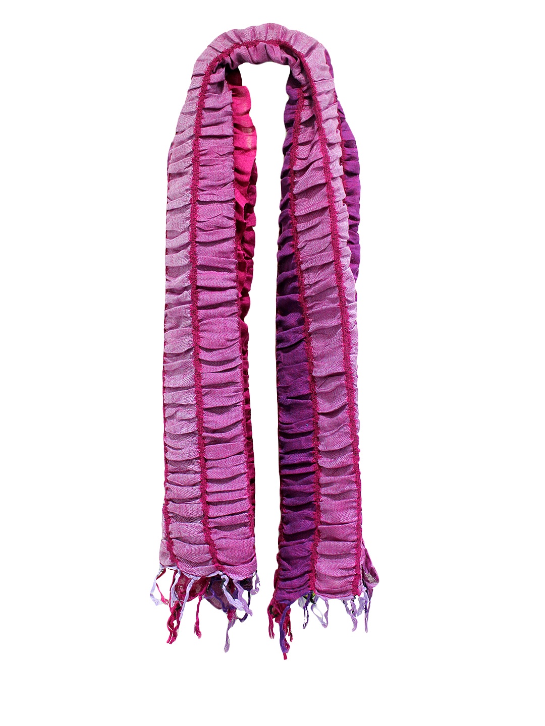 

Anekaant Women Purple Striped Scarf