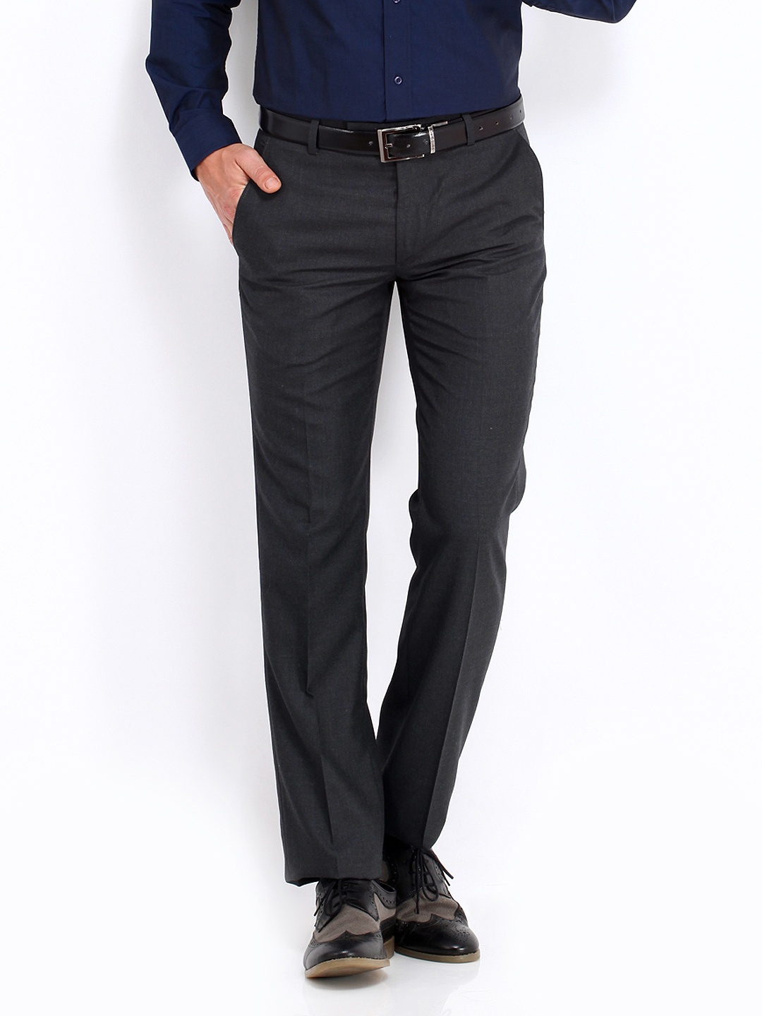 

Arrow Men Grey Slim Fit Formal Trousers
