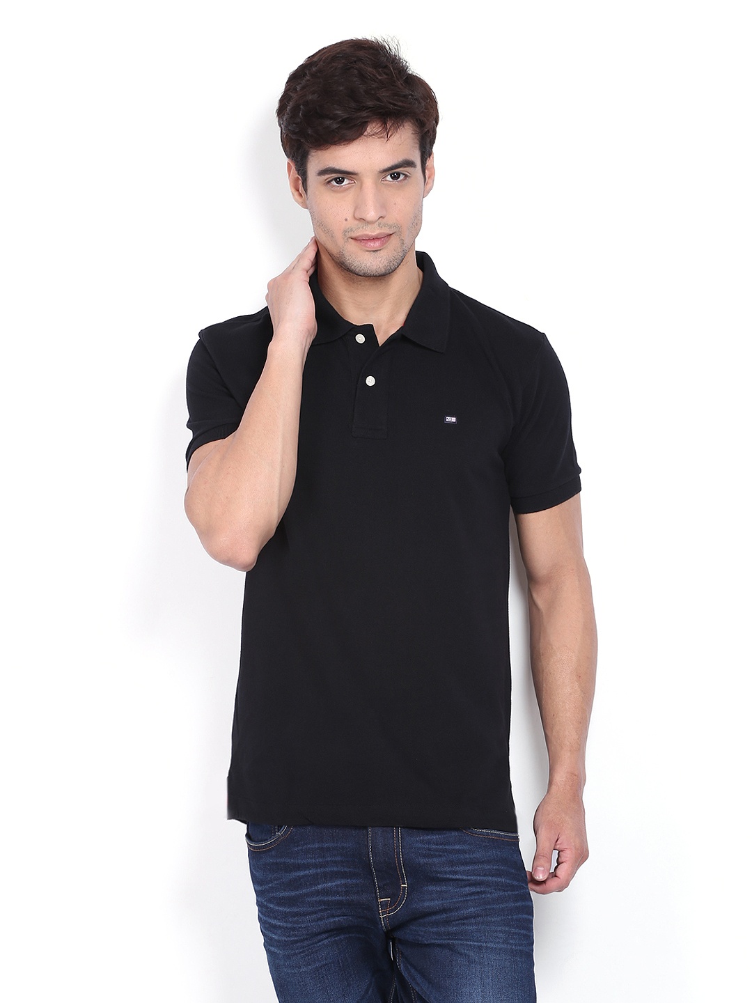 

Arrow Sport Men Black Polo Pure Cotton T-shirt