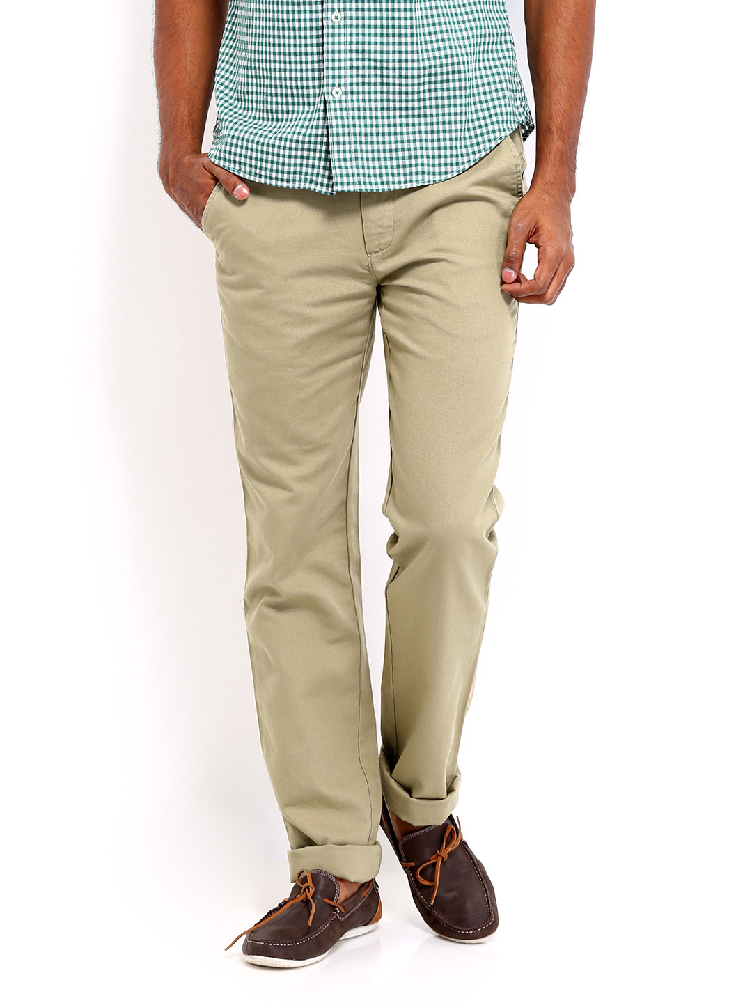 

Arrow Sport Men Khaki Slim Fit Trousers