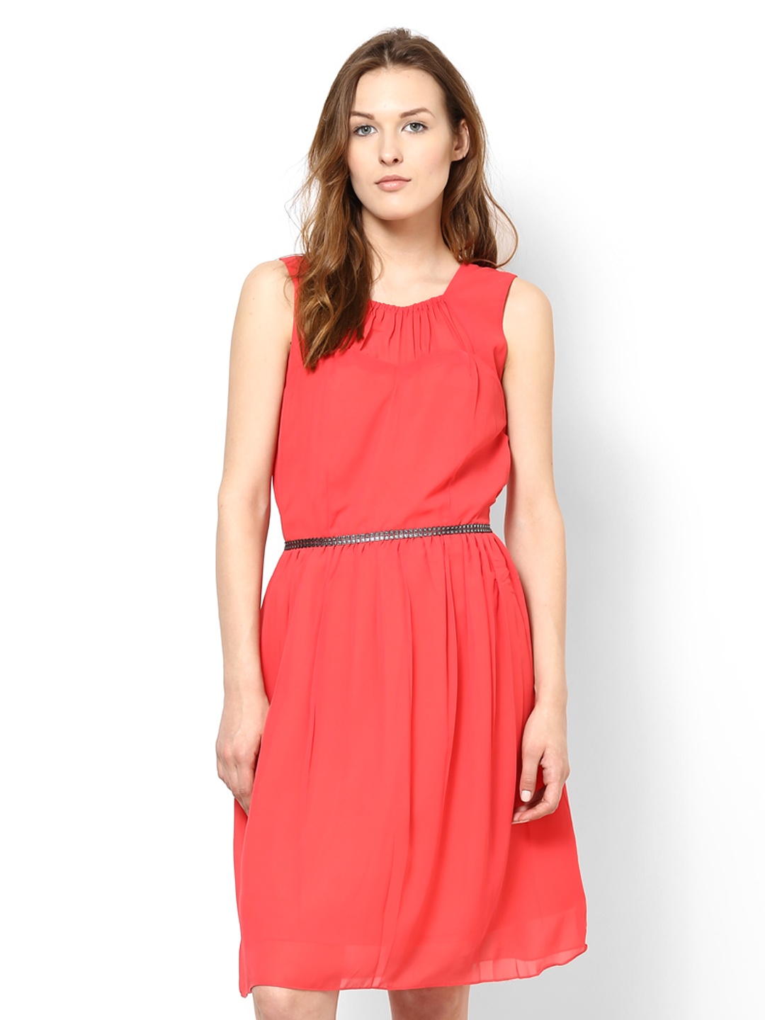 

Athena Peach Coloured Fit & Flare Dress