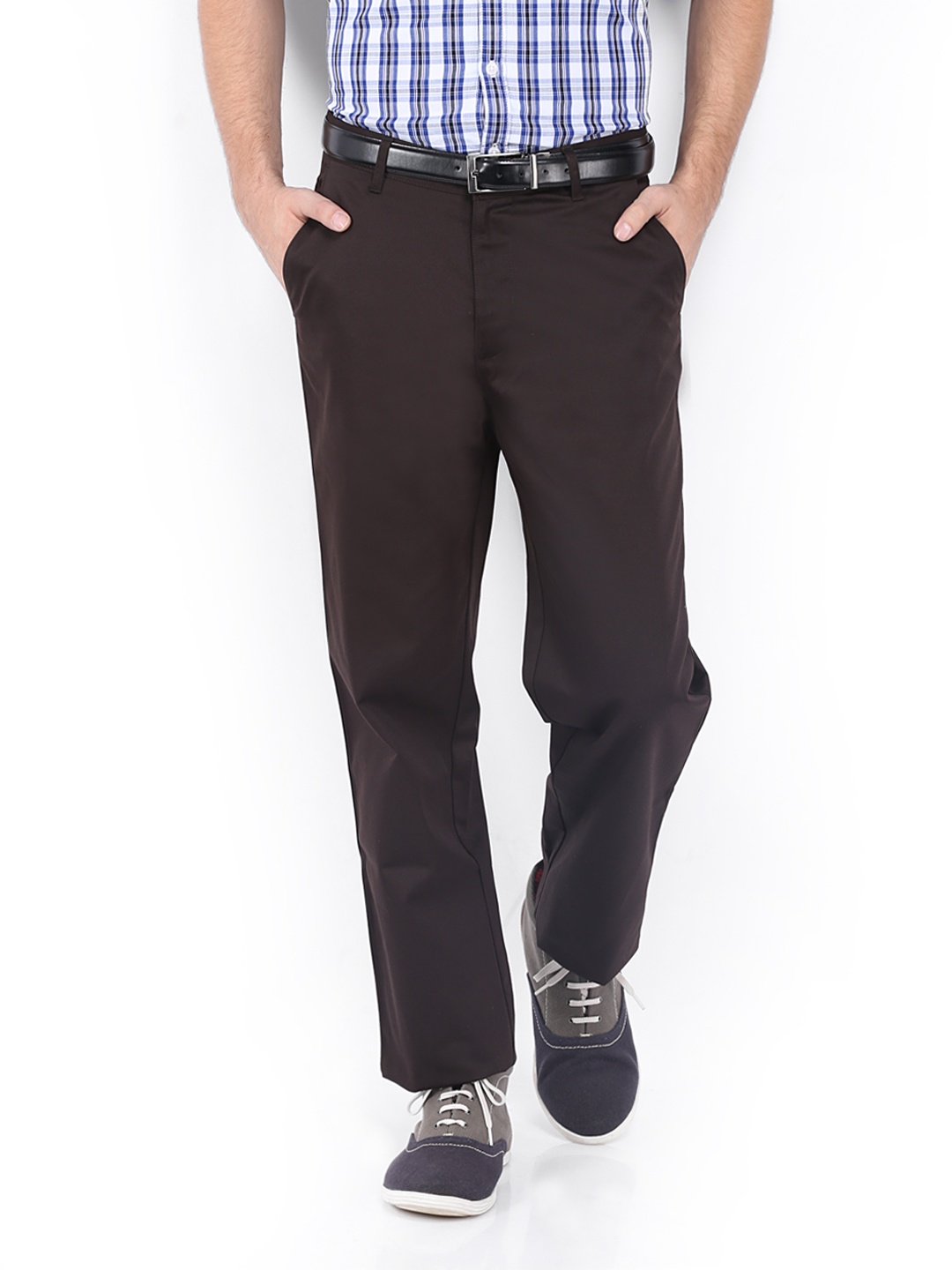 

Basics Men Brown Comfort Fit Trousers