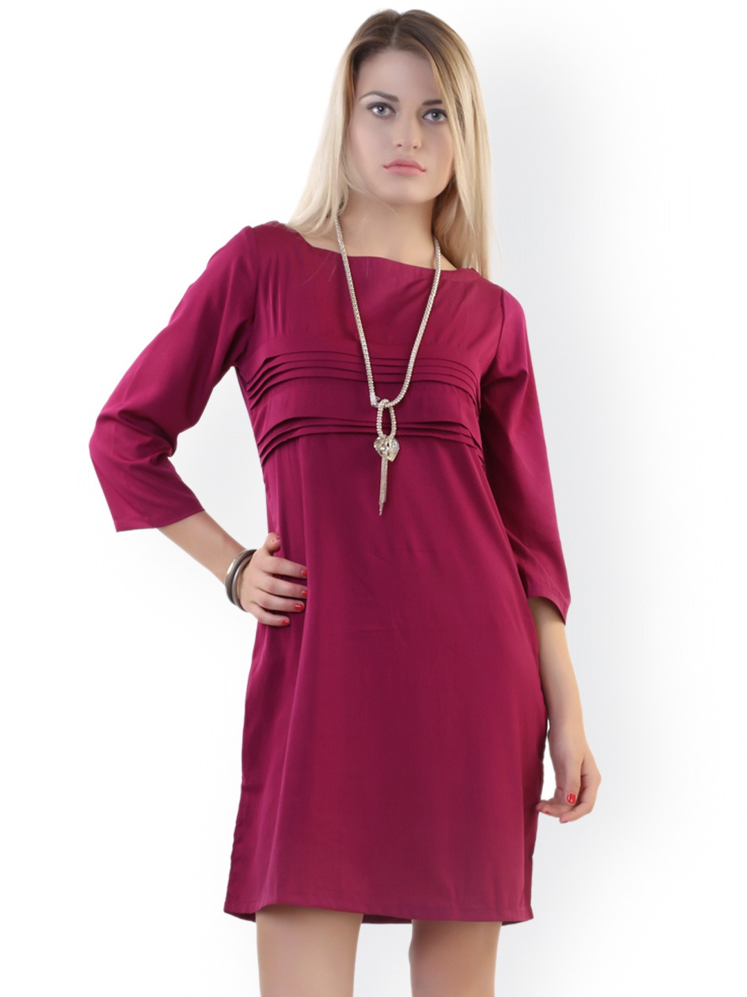 

Belle Fille Maroon Shift Dress