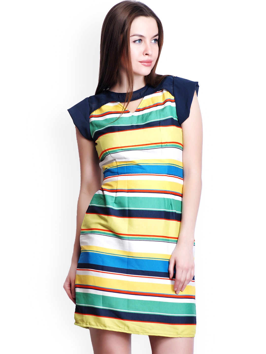 

Belle Fille Multicoloured Striped Shift Dress, Multi