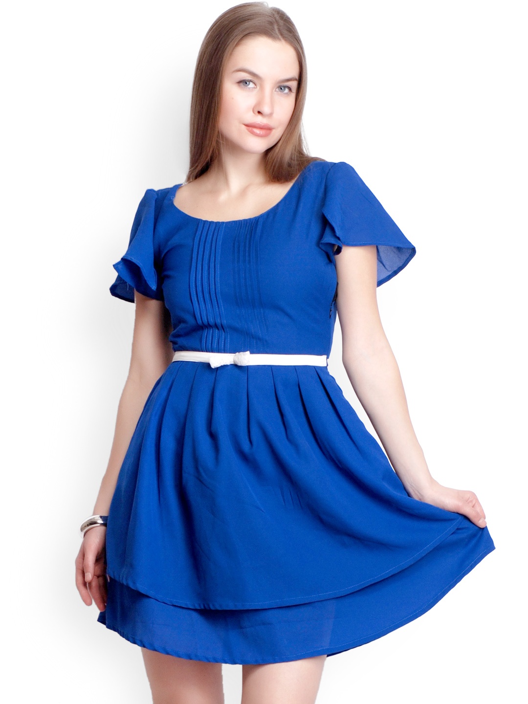 

Belle Fille Royal Blue Fit & Flare Dress