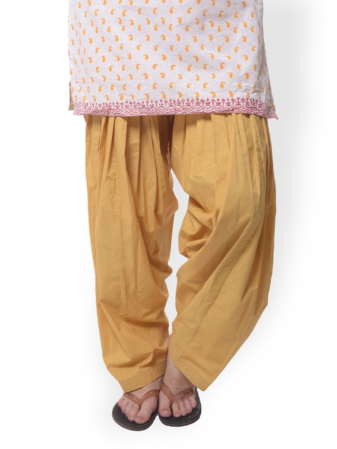 

Bitterlime Women Gold Patiala Pants