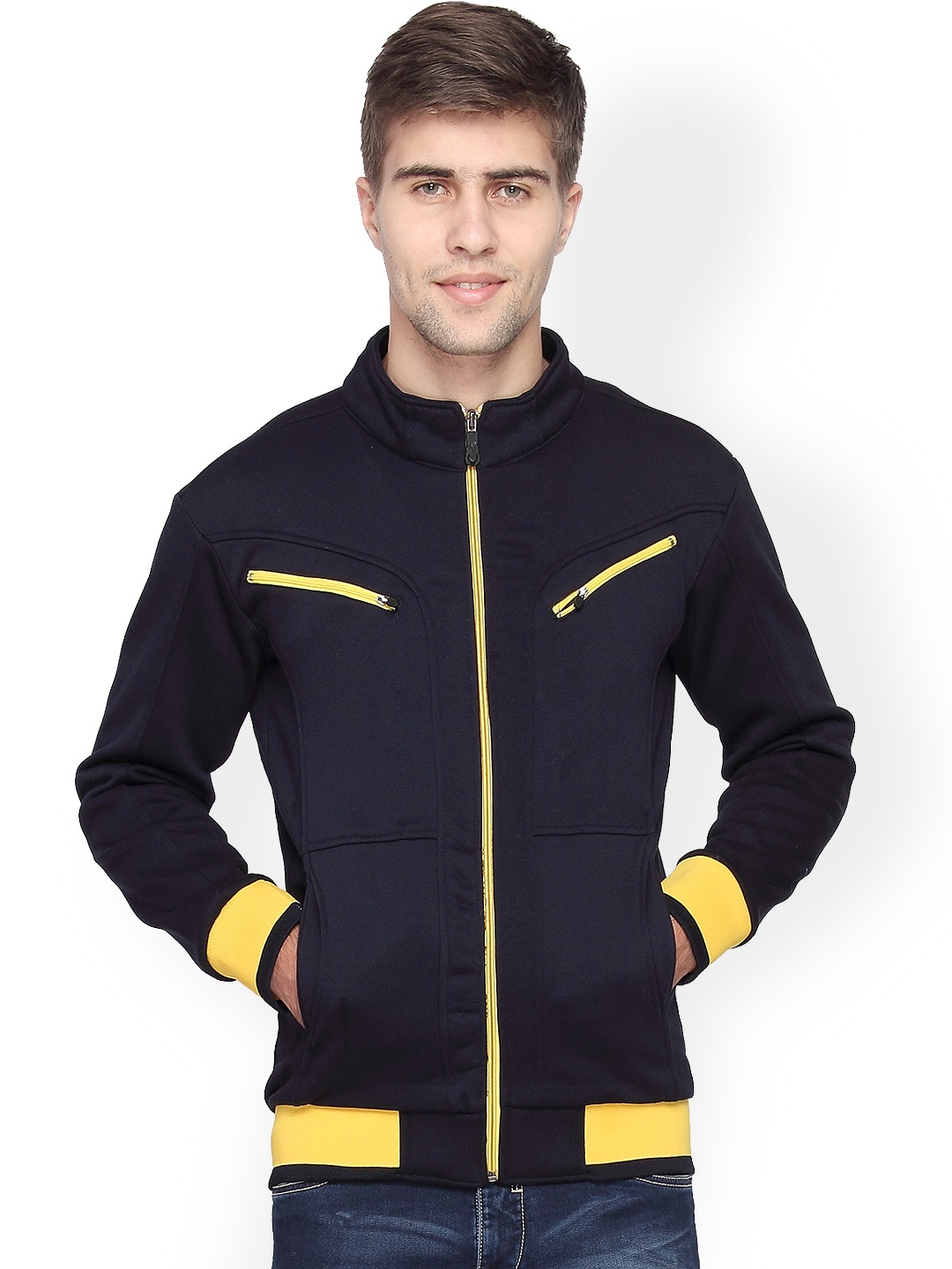 

Campus Sutra Men Navy Jacket, Navy blue