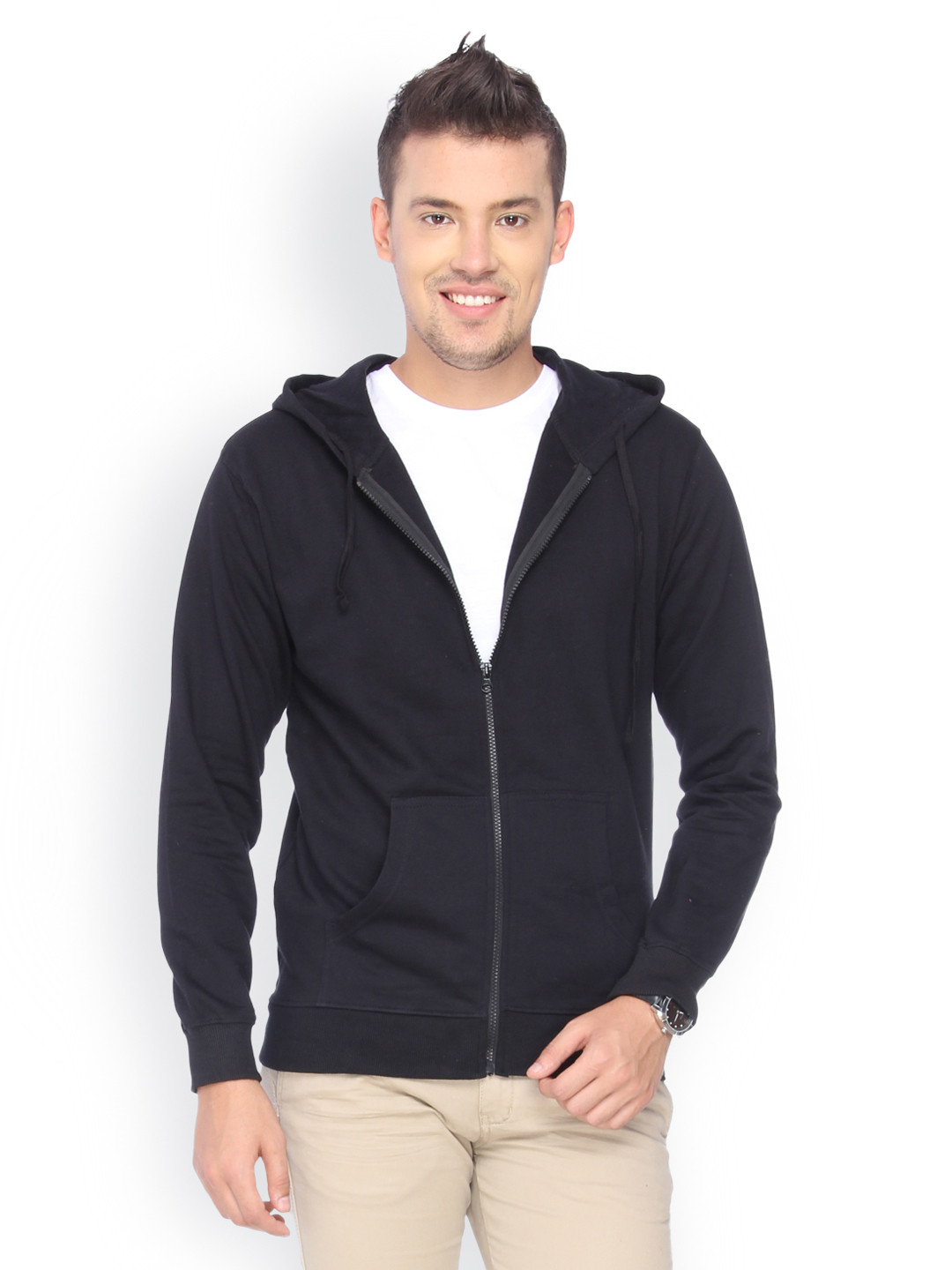 

Campus Sutra Men Pack of 2 Black Hooded Sweatshirts