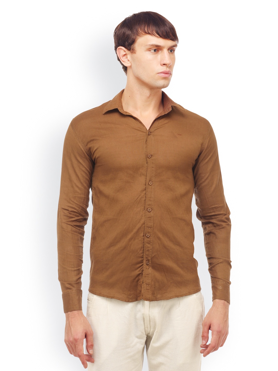 

Cation Men Brown Casual Shirt