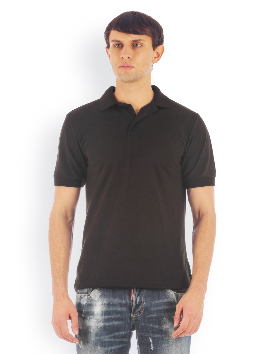 

Cation Men Black Polo T-shirt