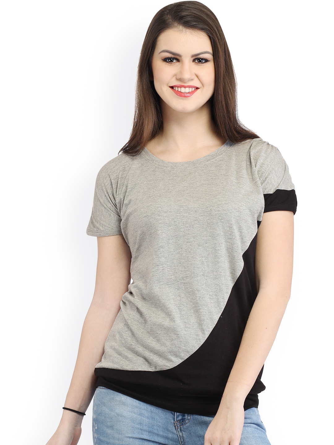 

Cation Women Grey & Black Top