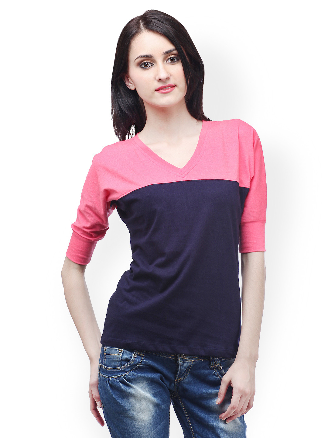

Cation Women Blue & Pink Top