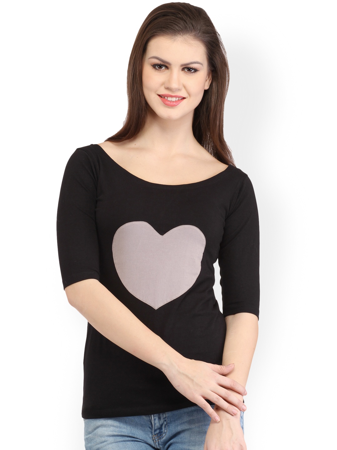 

Cation Women Black And Beige Top