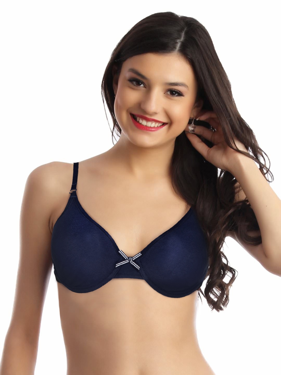 

Clovia Navy Blue Underwired Bra BR0015V08