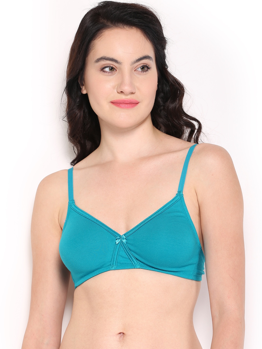

Enamor Blue Non-Wired Non Padded High Coverage Everyday Bra V058