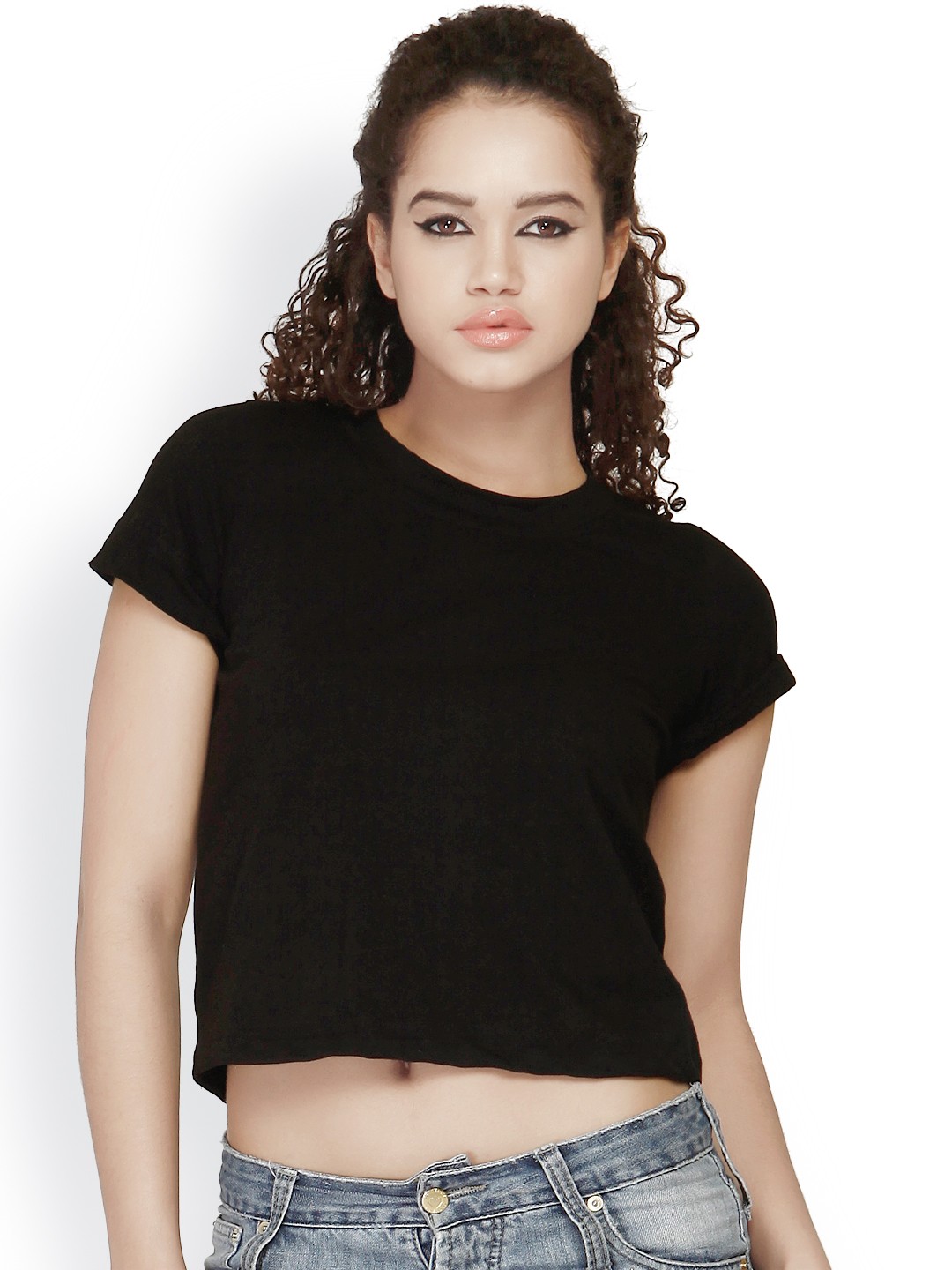 

FabAlley Women Black Crop Top