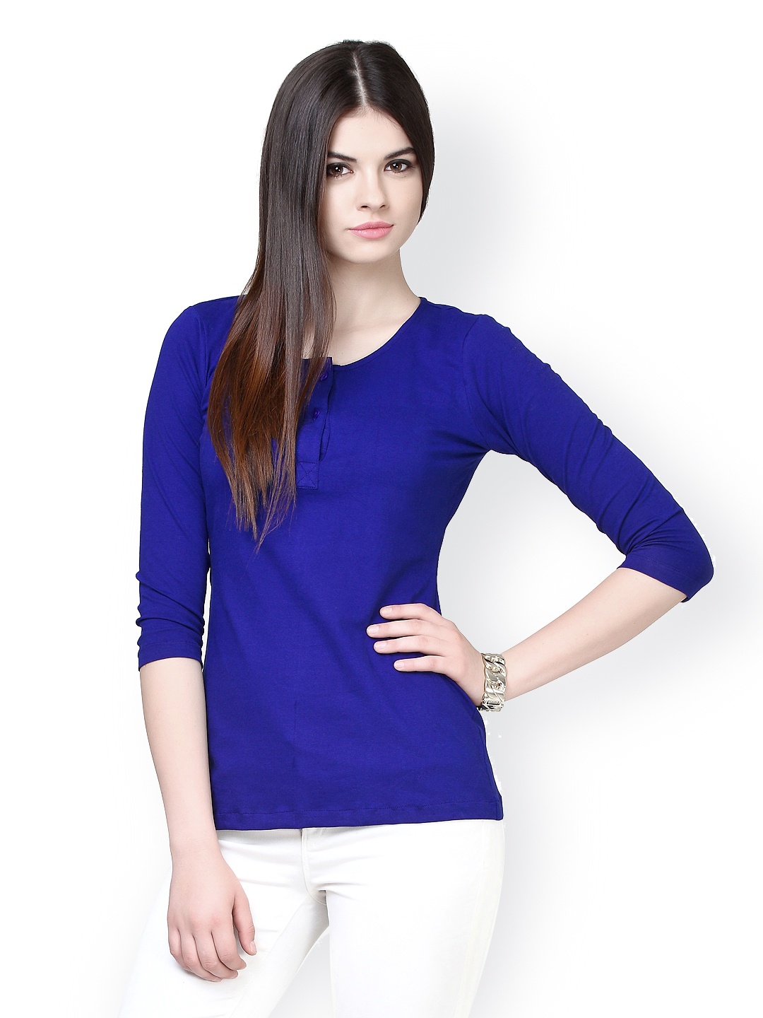 

FabAlley Women Royal Blue Top