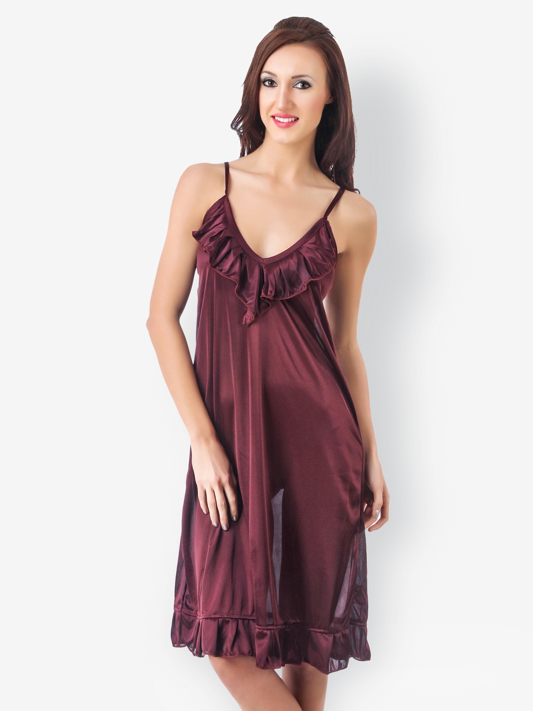 

Fasense Burgundy Nightdress