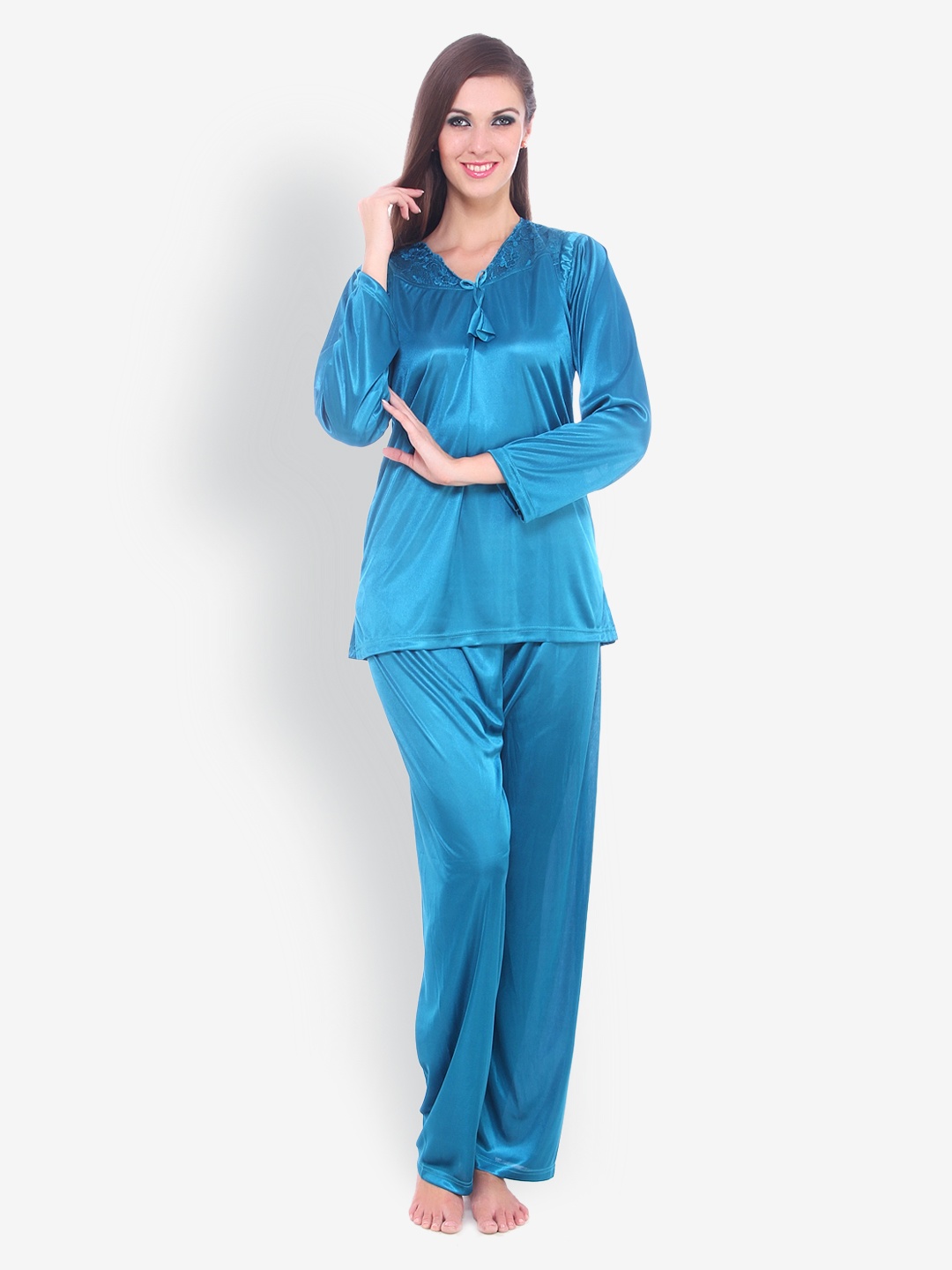 

Fasense Women Turquoise Night Suit DP069C2, Turquoise blue