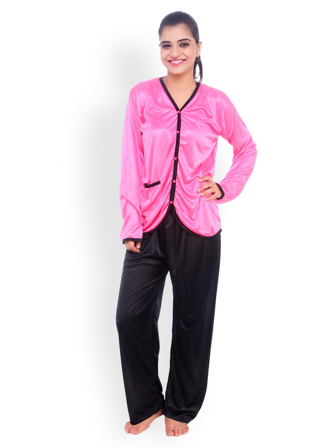 

Fasense Women Black & Pink Night Suit DP063B2