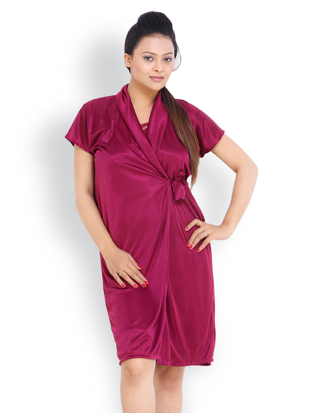 

Fasense Wine Coloured Nightdress, Magenta