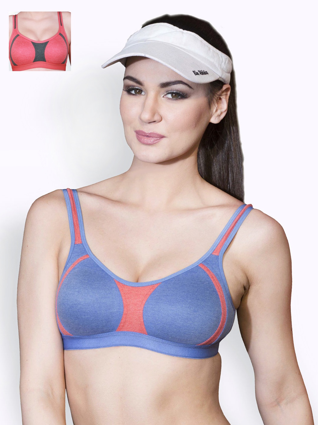 Floret Pack of 2 Sports Bras, Blue
