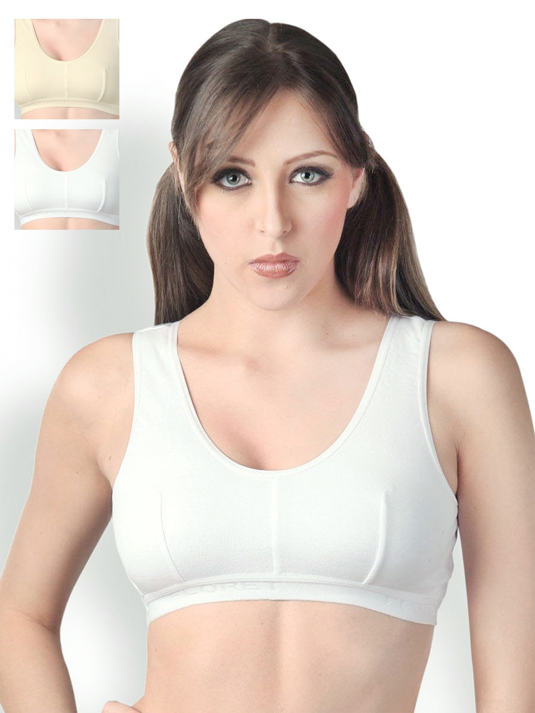 

Floret Pack of 3 Sports Bras, White