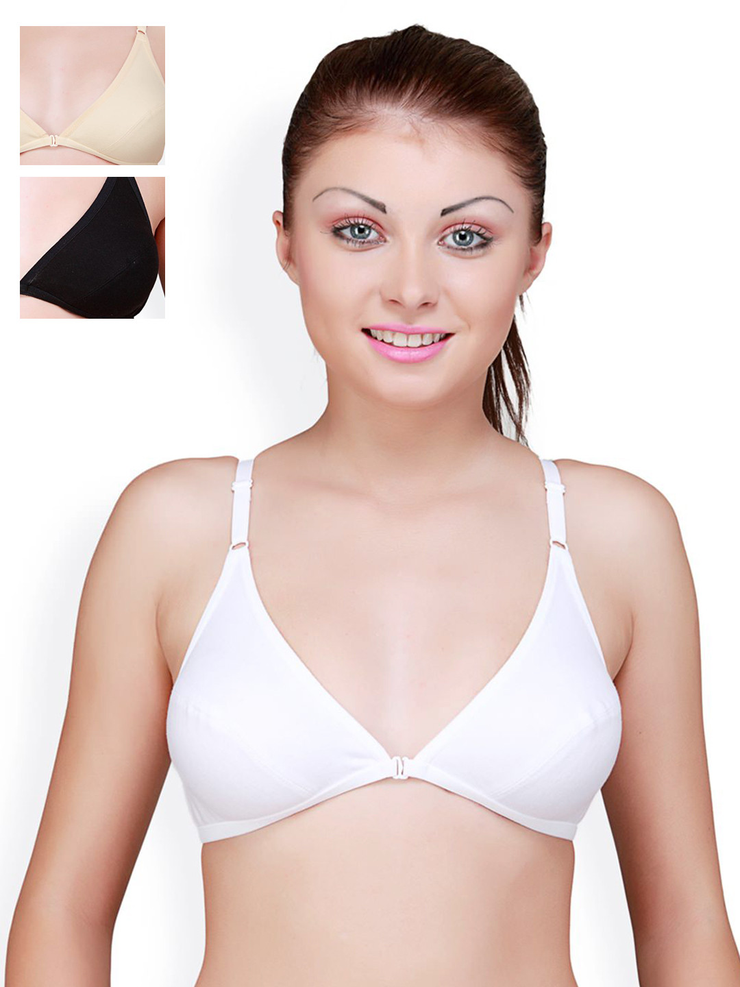 

Floret Pack of 3 Full Coverage Bras, White