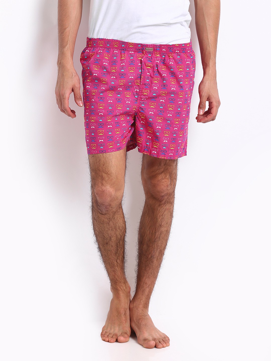 

Flying Machine Pink Printed Pure Cotton Boxers FMST0085
