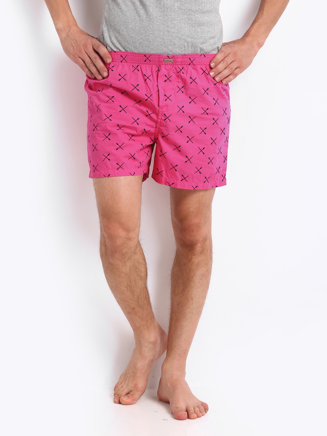 

Flying Machine Pink Printed Pure Cotton Boxers FMST0087