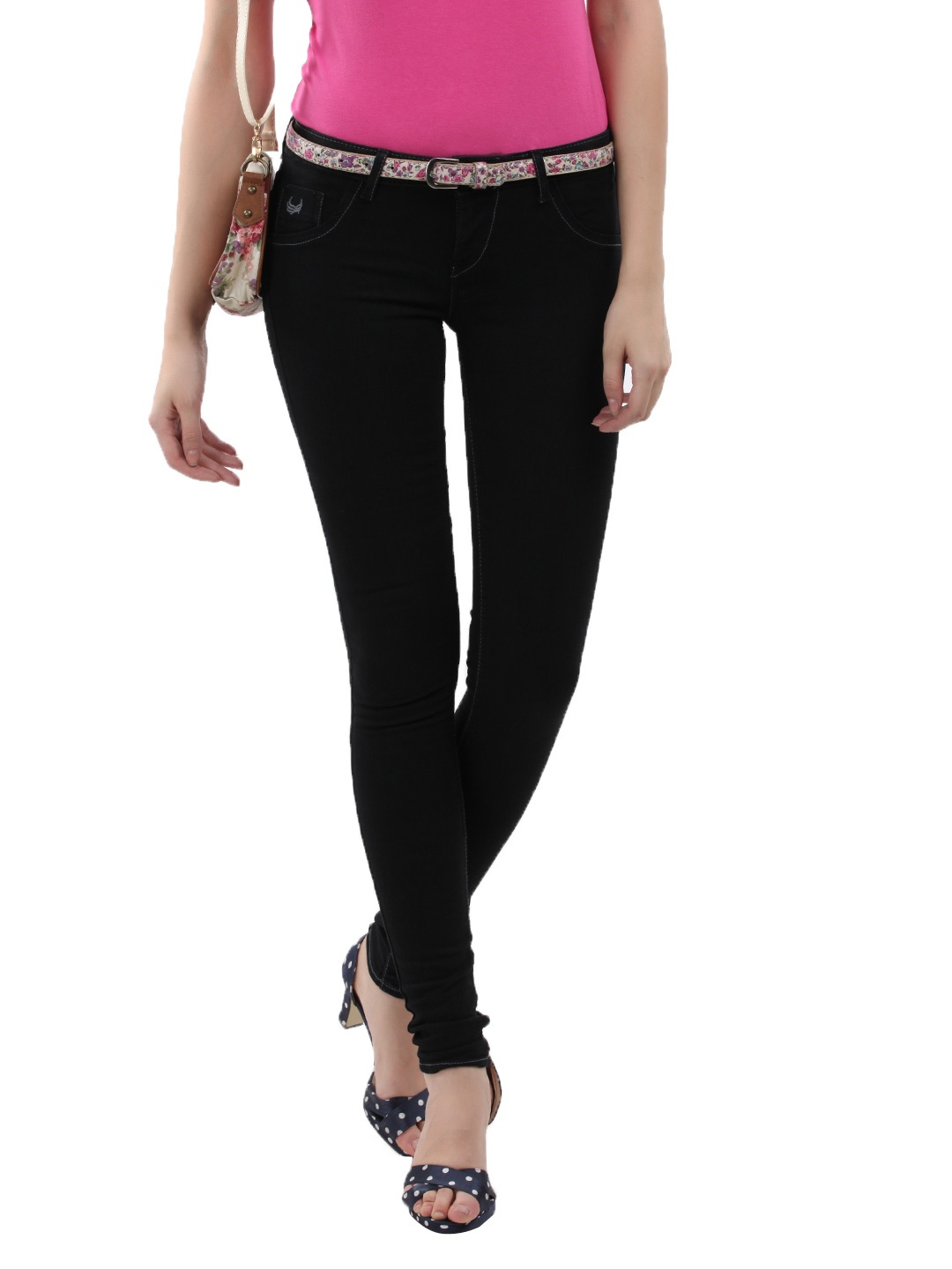 

Flying Machine Women Black Super Skinny Jeggings