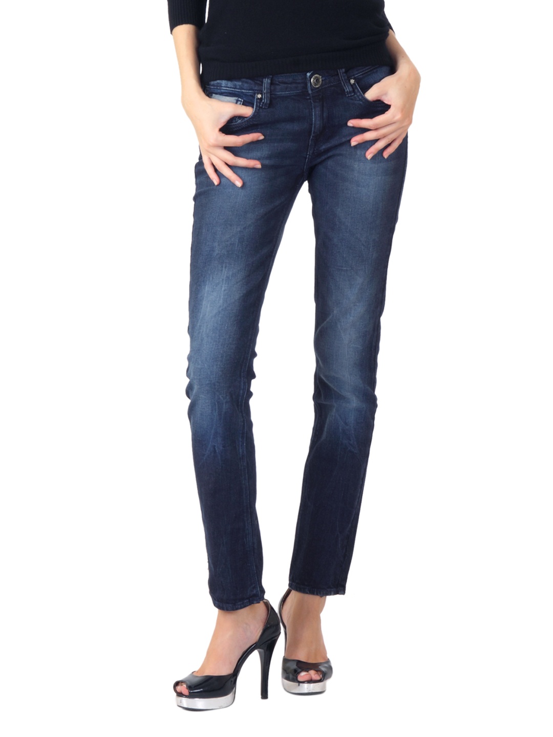 

Flying Machine Women Navy Blue Super Skinny Fit Stretchable Jeans
