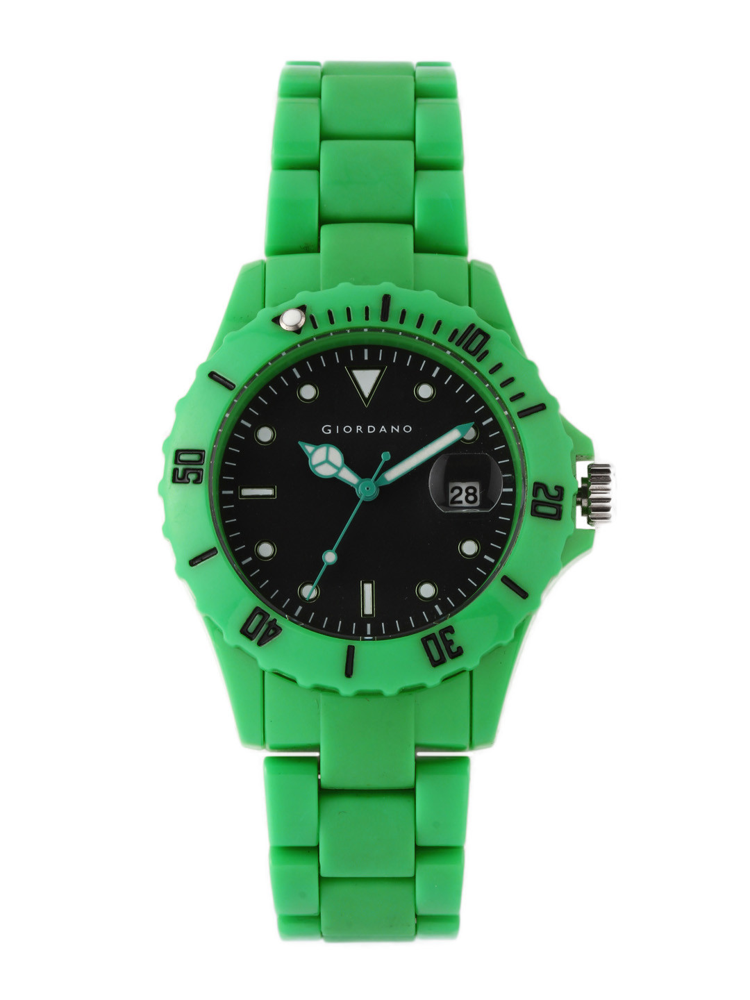 

Giordano Women Black Dial Watch, Green