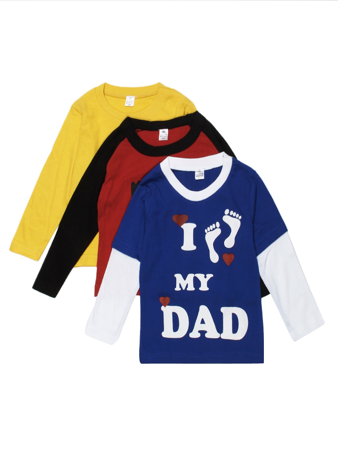 

GKIDZ Boys Pack of 3 Printed Pure Cotton T-shirts, Red