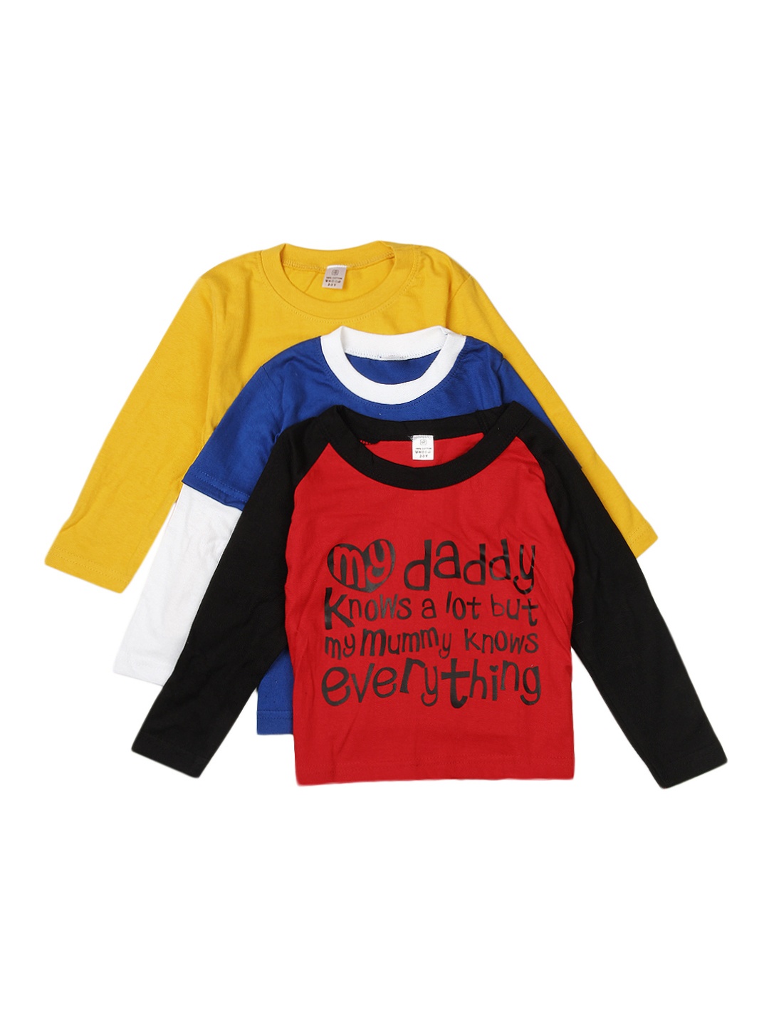 

GKIDZ Boys Pack of 3 Pure Cotton T-shirts, Red