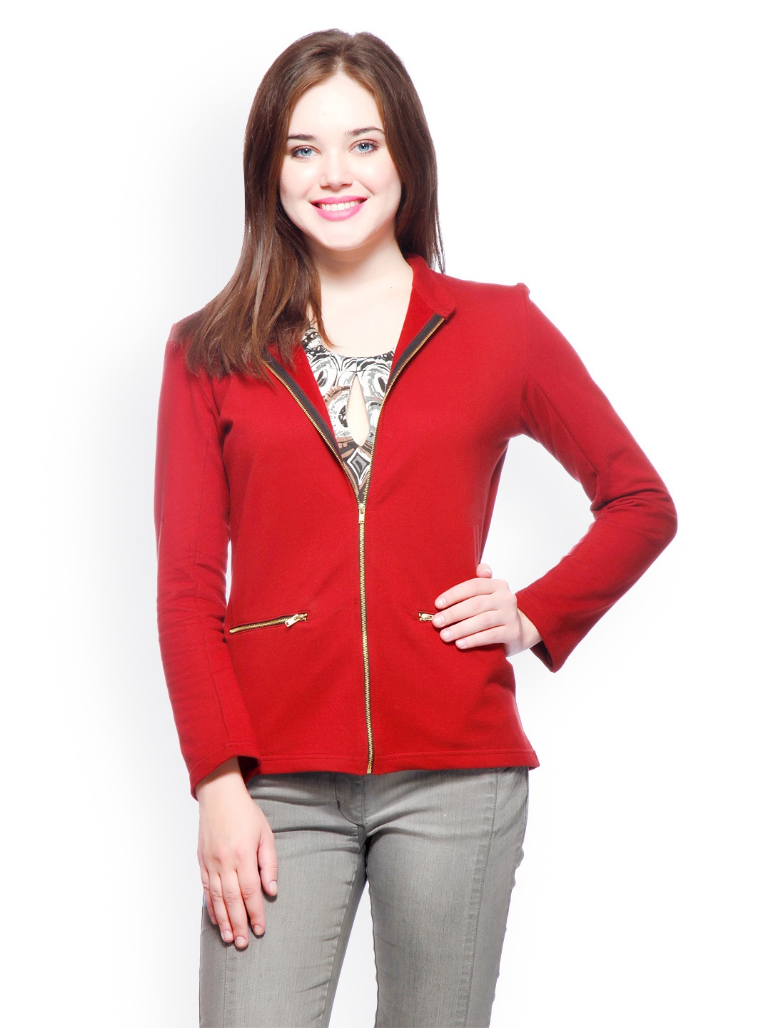 

GRITSTONES Women Maroon Jacket