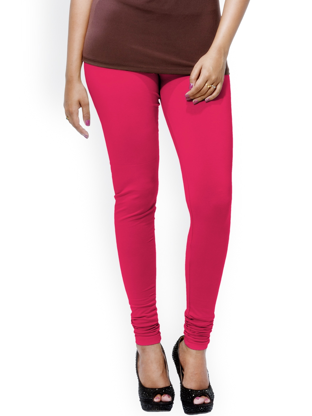 Myntra Go Colors Pink Churidar Leggings 816087 | Buy Myntra Go Colors ...