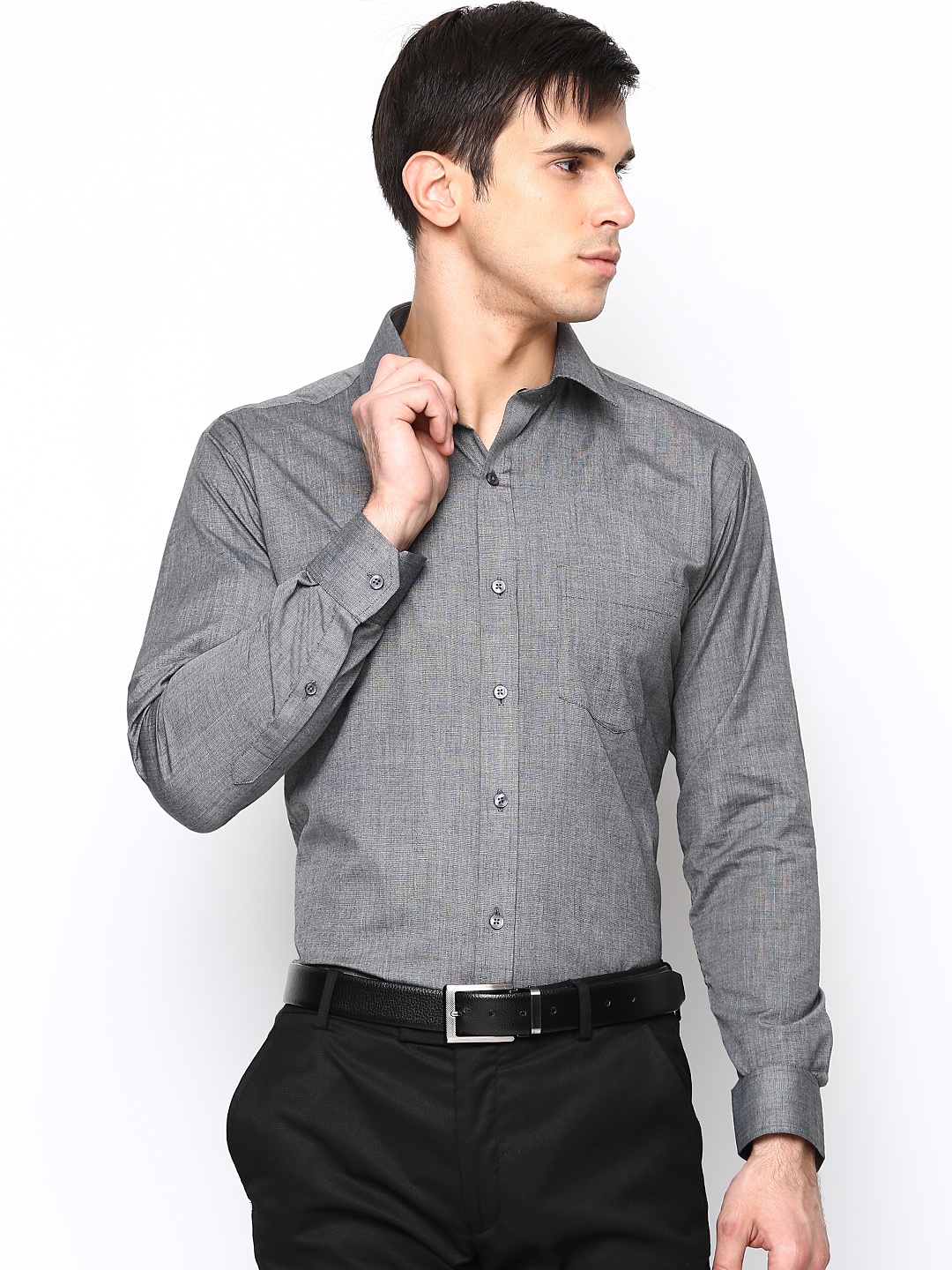 

Hancock Grey Slim Fit Formal Shirt