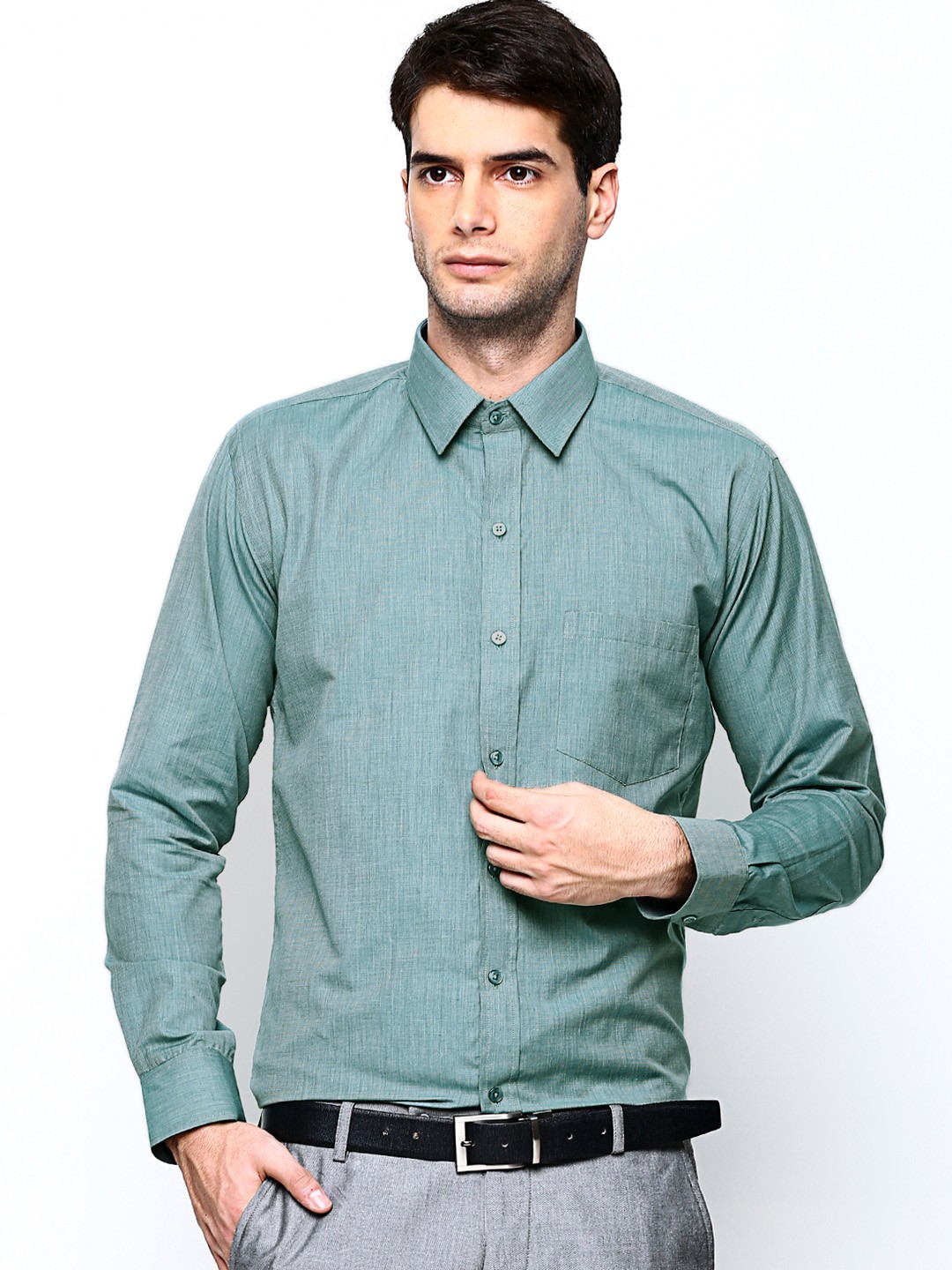 

Hancock Green Slim Fit Formal Shirt