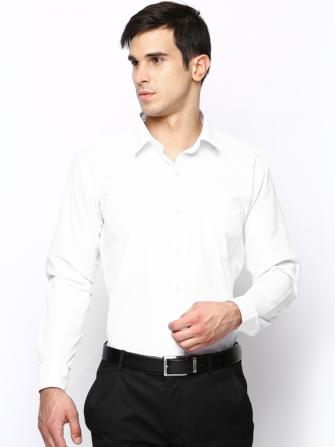 

Hancock White Slim Fit Formal Shirt